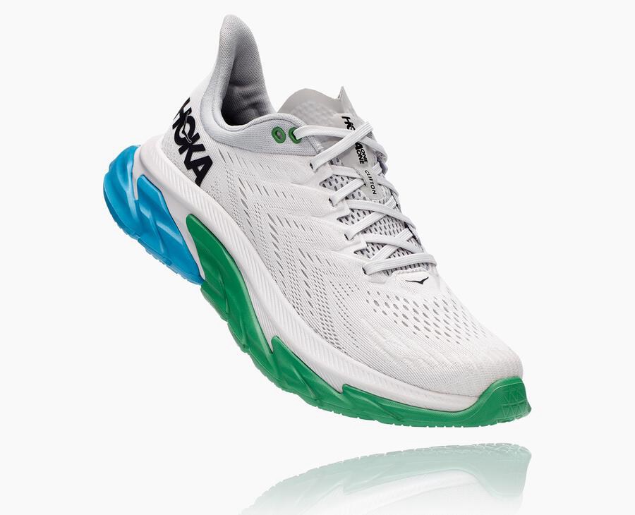 Hoka Mens Running Shoes NZ - Hoka Clifton Edge White (ODX273056)